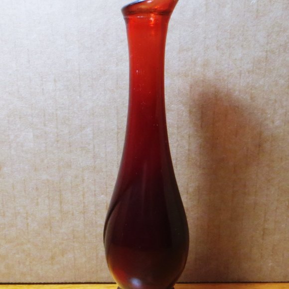 Accents Vintage Avon Ruby Glass Bud Vase Rapture Cologne Vase 7 12